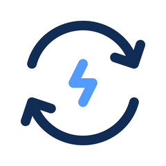 renewable energy outline color icon