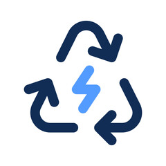 renewable energy outline color icon