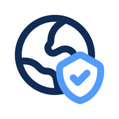 save the world outline color icon