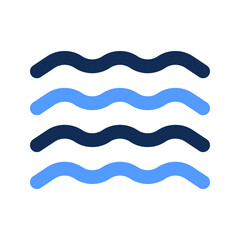 waves outline color icon