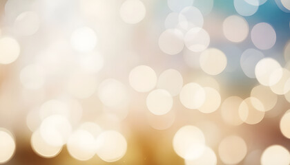 Fototapeta premium Blurred festival lights with Abstract cream background. Generative AI