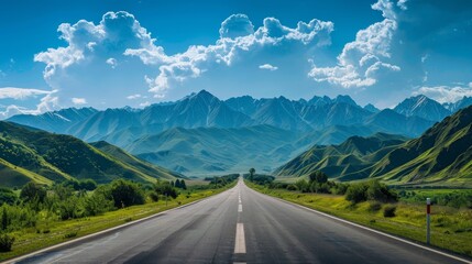 Naklejka premium Mountain Road Journey