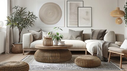 Cozy Modern Scandinavian Living Room