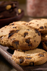 Delicious chocolate chip cookies, creative atmosphere