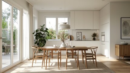 Modern Scandinavian Kitchen and Dining Room
