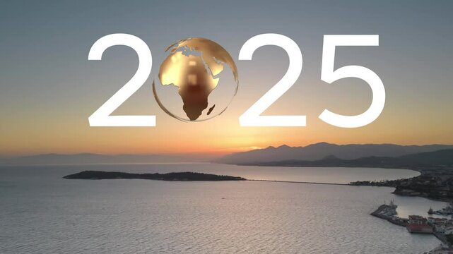 2025 New Year concept. Environmental technology concept. Sustainable development goals. SDGs. hq