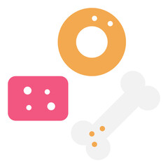 Treats cats equipment icon illustration 