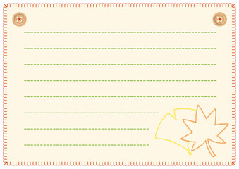 もみじの刺繍