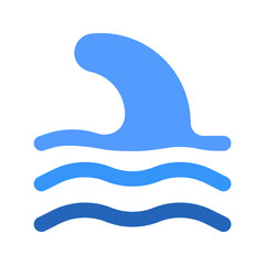 sea waves flat icon