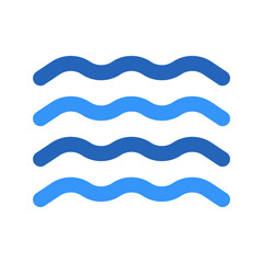 waves flat icon