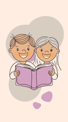 boy and girl reading a book, happy children learning, knowledge acquisition, smart children, school, library, reading together