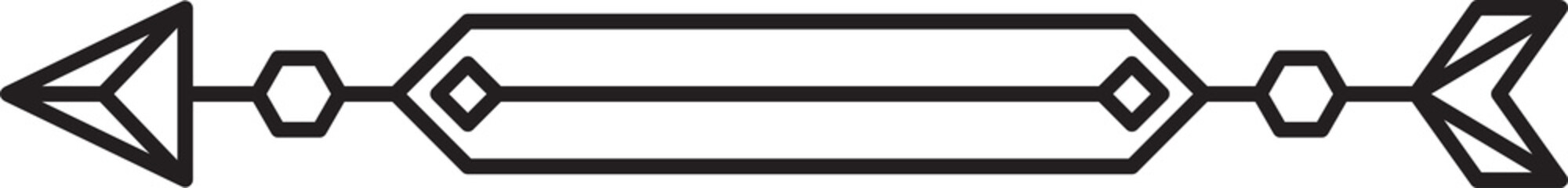 Obraz premium Decorative Tribal Arrow Line Art