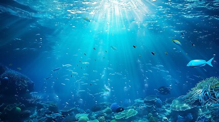 Fototapeta premium Sunlight Through the Ocean