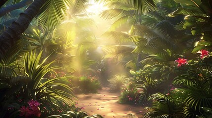 Tropical Paradise Sunset