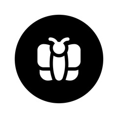 butterfly glyph circular icon