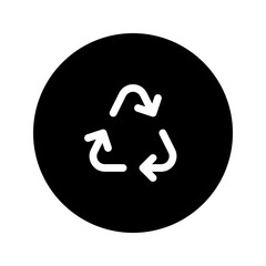 recycle glyph circular icon