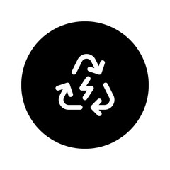renewable energy glyph circular icon