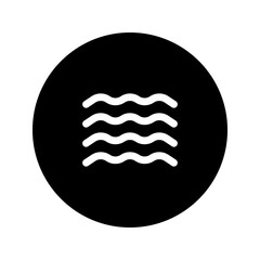 waves glyph circular icon
