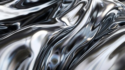 Abstract Silver Liquid Texture Background