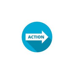  Action sign icon isolated on transparent background