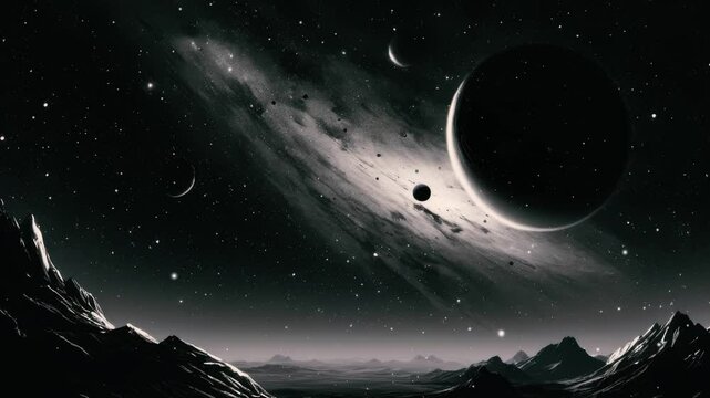 Spece stars universe abctract animation 