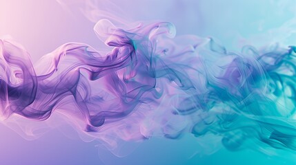 Fototapeta premium An abstract swirl of colorful smoke in shades of purple and teal.