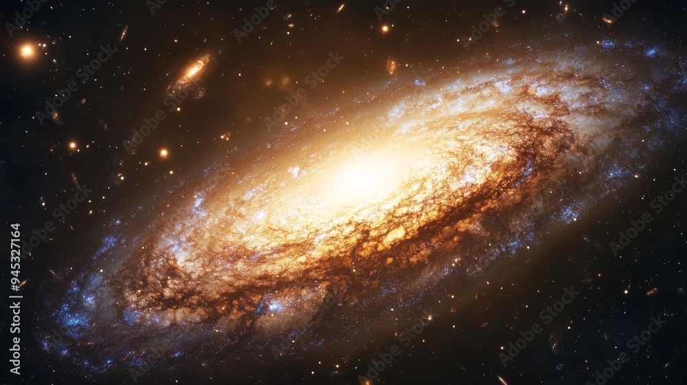 Canvas Prints elliptical galaxy : close-up of an elliptical galaxy with a bright central core and smooth star dist