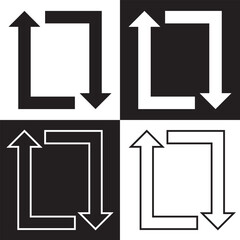 Retweet, Repost, Share Post Icon Vector Vector illustration. isolated on white and black background. EPS 10