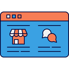 Online Shop Flat Icon