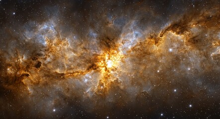 Fototapeta premium Galactic Dust Clouds : High-resolution image of dark dust clouds within a galaxy, obscuring stars