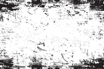 Hand-Drawn Black and White Distressed Texture Background