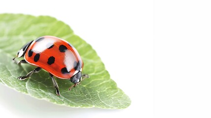 Obraz premium Ladybug on a Green Plant