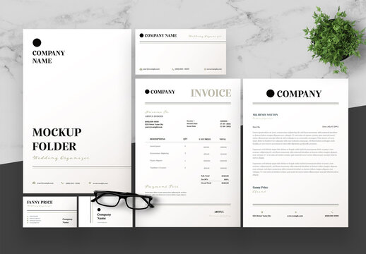White And Cream Stationery Set