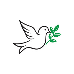 Dove of peace flying bird
