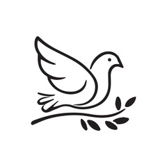 Dove of peace flying bird