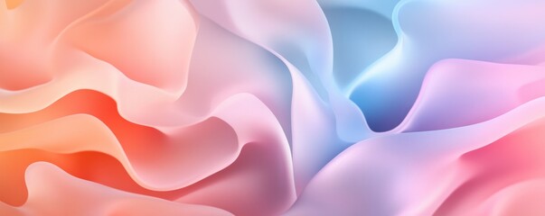 Fototapeta premium Soft muted gradient background featuring overlapping translucent shapes, creating a layered and ethereal visual effect with a gentle color palette.