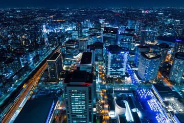 横浜夜景　横浜ランドマークタワーからの眺望