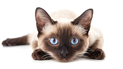 Cute Siamese Cat Portrait