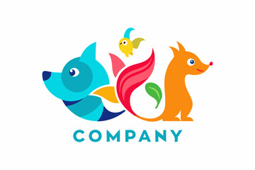 A creative animal and pet company logo