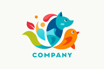 A creative animal and pet company logo