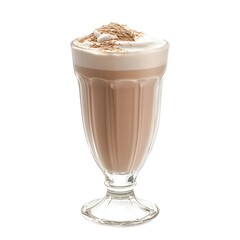 Creamy Milkshake Refreshment Isolated on White Background