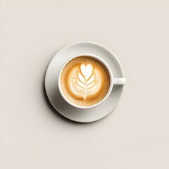 Delicate Cappuccino Moment on Minimalist Tabletop