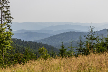 Landscape of Beskydy mountains, Czech Republic