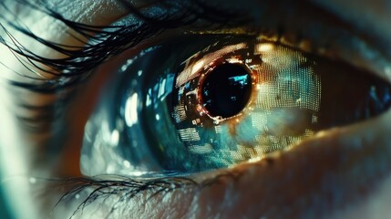 High-Resolution Image of Human Eye with Virtual Hologram for Secure Iris Scanning