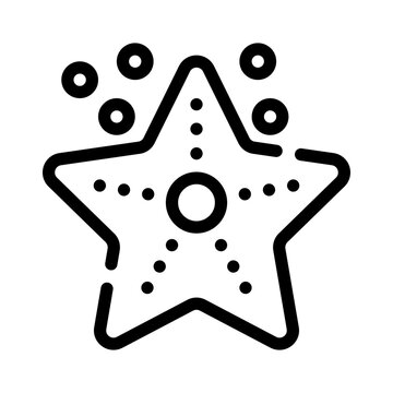 recommend clip art: starfish line icon