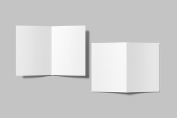 A4 Bifold Brochure Blank Mockup