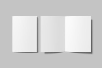 Fototapeta premium A4 Bifold Brochure Blank Mockup