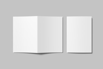 A4 Bifold Brochure Blank Mockup