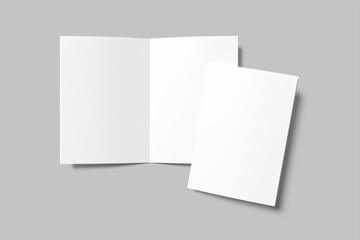 A4 Bifold Brochure Blank Mockup
