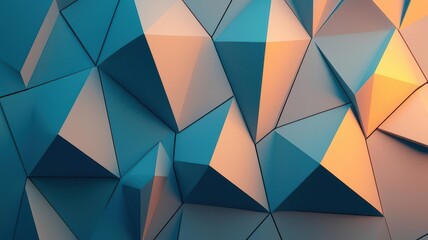Fototapeta premium Glowing geometric patterns on a futuristic building facade, architectural glowtime, innovative and bold